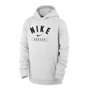 NIKE Soccer Nike Men's BCS Club Fleece Soccer Pullover‎ Hoodie In White Size Xxl